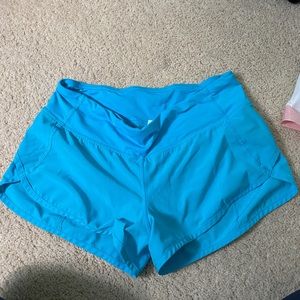 Blue lululemon speed shorts